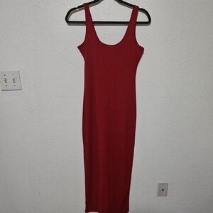 NWOT Heart & Hips midi to maxi ribbed dress with side slit size medium